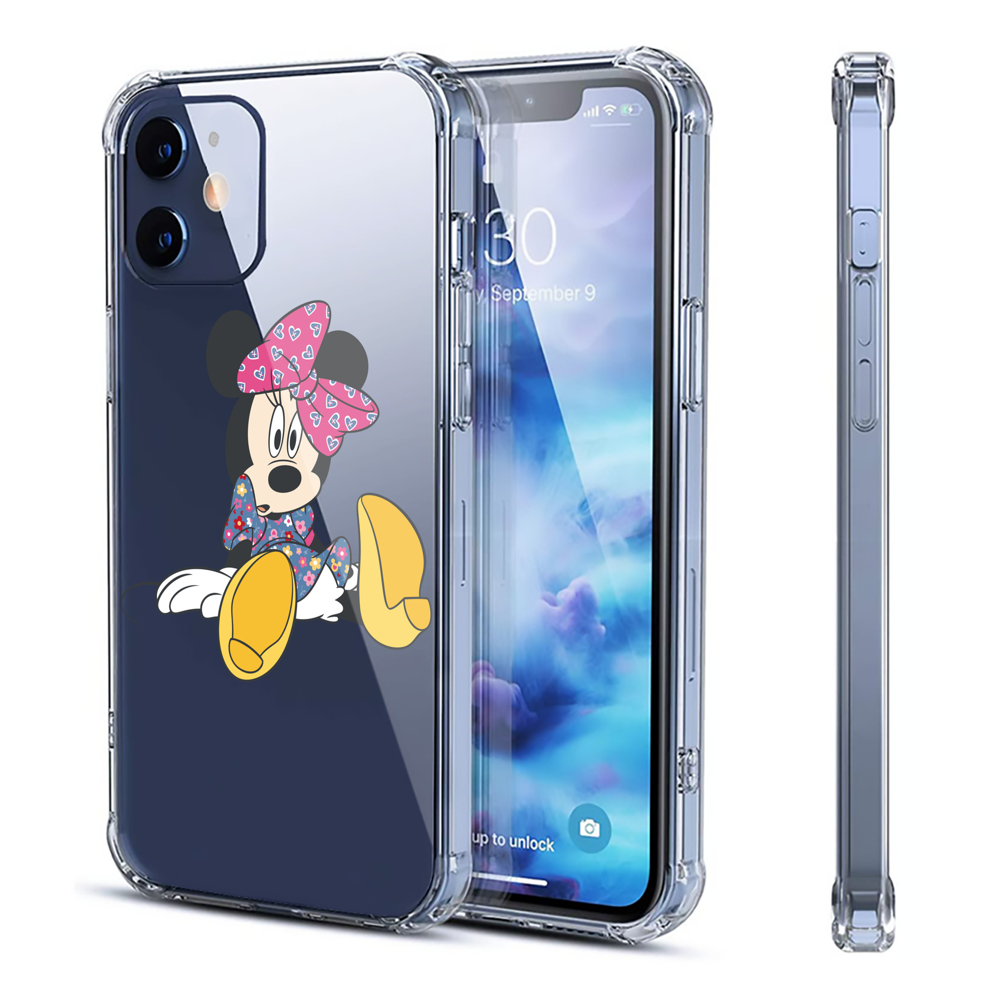 （画像用） ミッキーマウス Mickey Mouse 【iPhone 12シリーズ対応】透明スマホケース（クリアソフトケース）